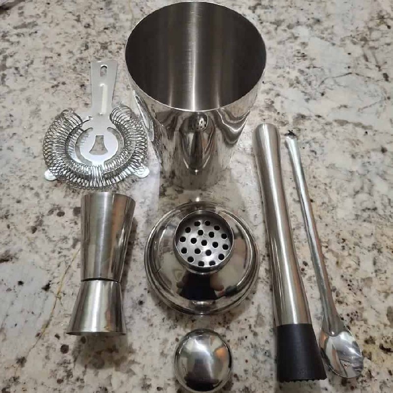 Coqueteleira Bar Man Profissional Inox Drink Caipirinha Bar Cor Prateado - SAYONARA