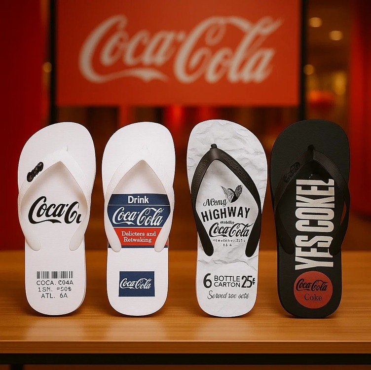 Chinelo Sandalia Coca Cola Masculino Branco Praia - Original + Frete Grátis