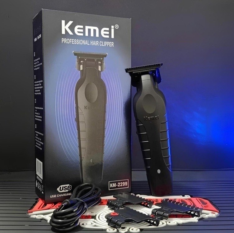 Máquina De Acabamento Corta Cabelo Profissional Kemei 2299 P + Frete Grátis