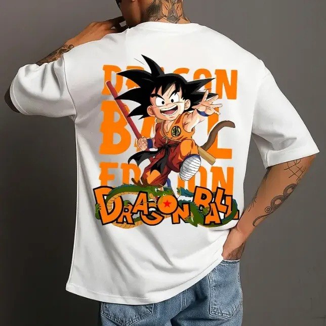 Camiseta Oversized Masculina Goku Anime Dragon Ball Z + Frete Grátis