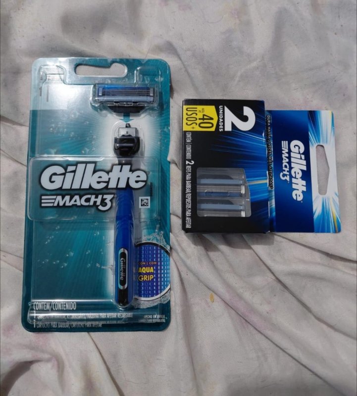 Kit Gillette Mach3 Aparelho de Barbear + Cargas 3 und
