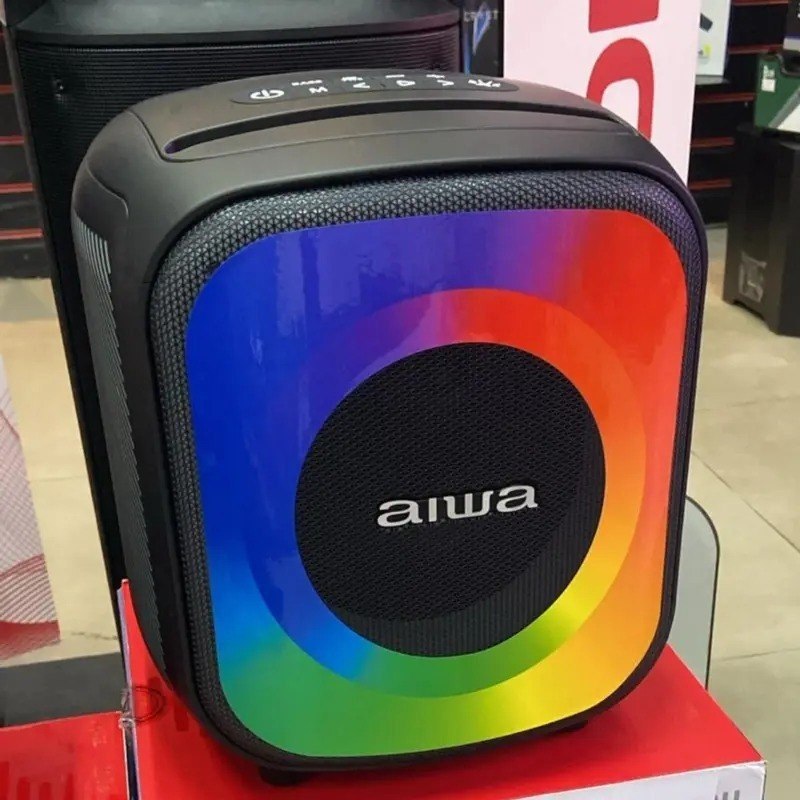 Caixa de Som PartyBox AIWA PB-07 Bluetooth 8H RGB USB TWS Preto