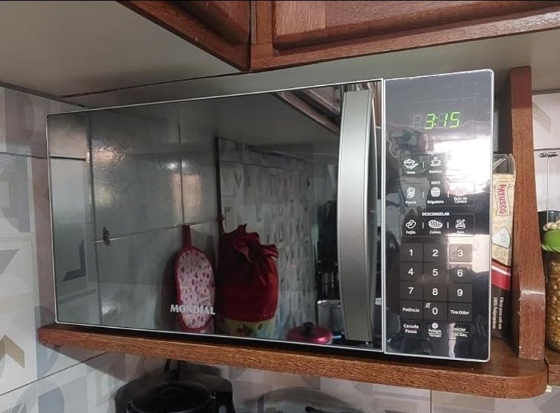 MONDIAL Micro-Ondas 34l, Espelhado, 1400W, 110V