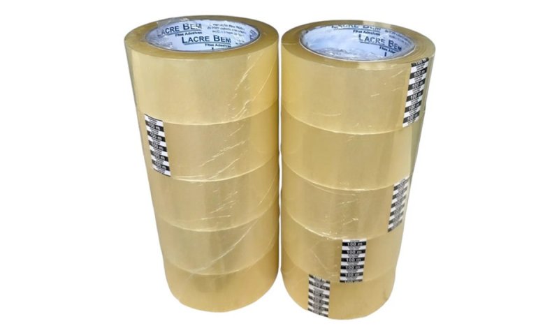 Fita Adesiva Transparente 45mm X 100 Metros 10 Unidades