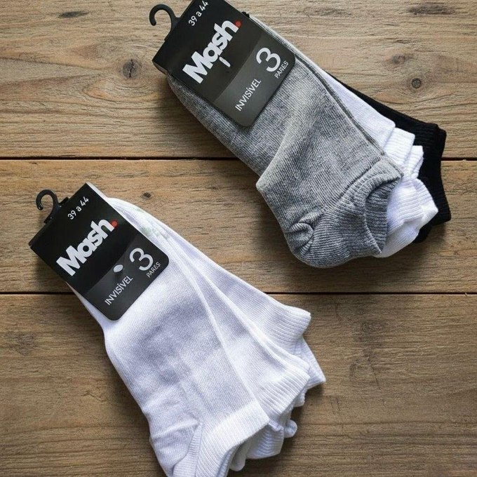 Kit com 10 Pares Meias Mash Invisível
