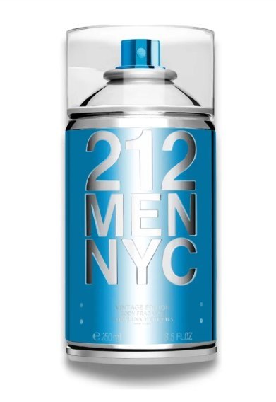 Body Spray Carolina Herrera 212 Men Nyc Body Fragrance 250 Ml