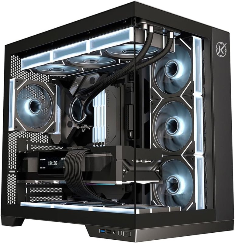 Gabinete Gamer Kalkan Asgard Aquário Preto