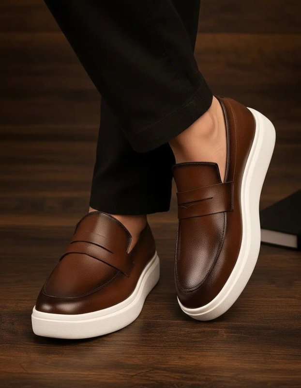 Sapato Loafer Masculino Mocassim Couro Casual Comfort Luxo