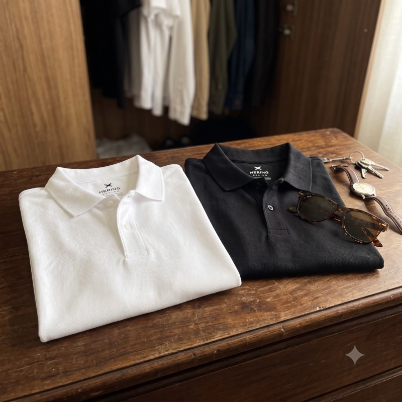 Kit Com 2 Camisas Polo Básicas Masculinas Hering