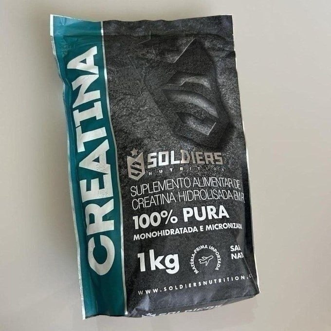 Creatina 1kg Suplemento Monohidratada Em Pó 100% Pura - Soldiers Nutrition Sem Sabor