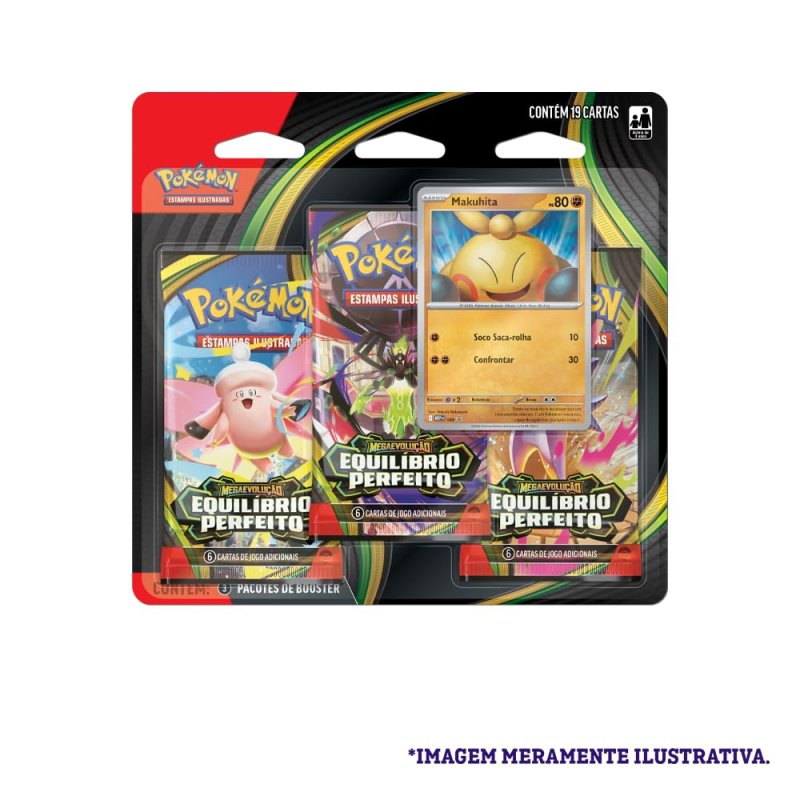 Pokémon TCG: Mega Evolução - Equilíbrio Perfeito - 3-Pack Blister - Português