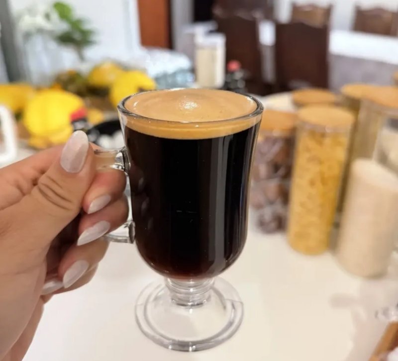 Conjunto 6 Xícaras Taça Alta Capuccino Chocolate Café 125ml Transparente