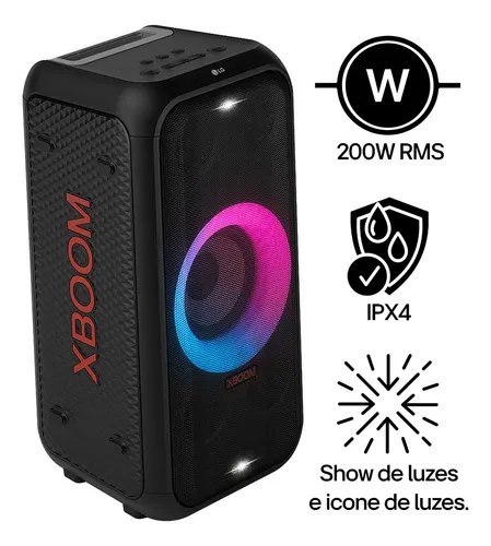 Caixa de Som Bluetooth LG XBOOM XL5T 200W RMS