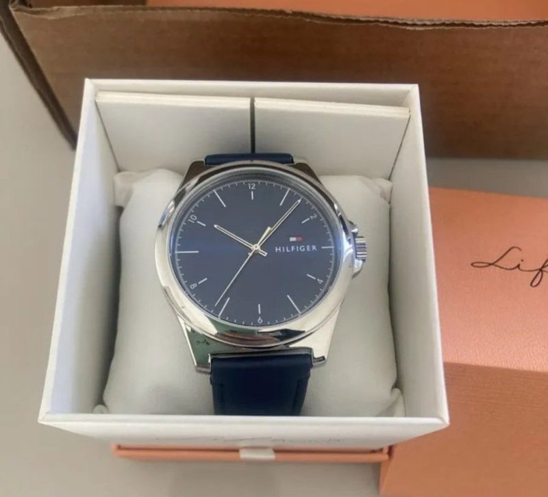 Relógio Tommy Hilfiger Norris Masculino Couro Azul - 1710666 Prateado Azul-escuro