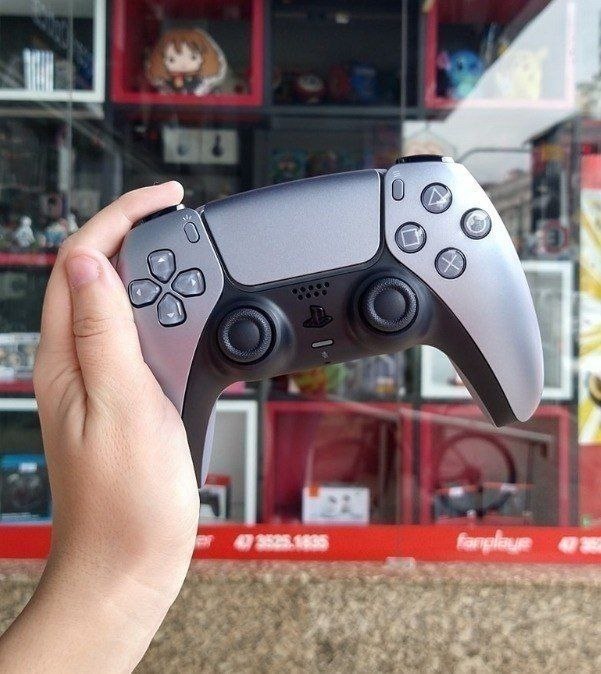 Sony PlayStation DualSense CFI-ZCT1W Controle Sem Fio Sterling Silver Cor Cinza