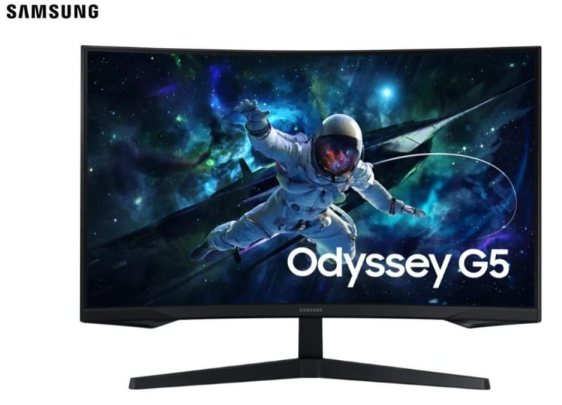 Monitor Gamer Samsung Odyssey G5, 32, QHD, 165hz, 1ms, hdmi, dp Preto