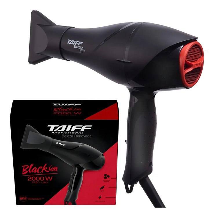 Taiff Black Ion Secador De Cabelo Profissional 2000w Cor Preto 127v