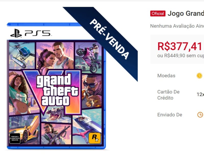 Pré-Venda - Grand Theft Auto Vi - Pré Venda Loja Oficial