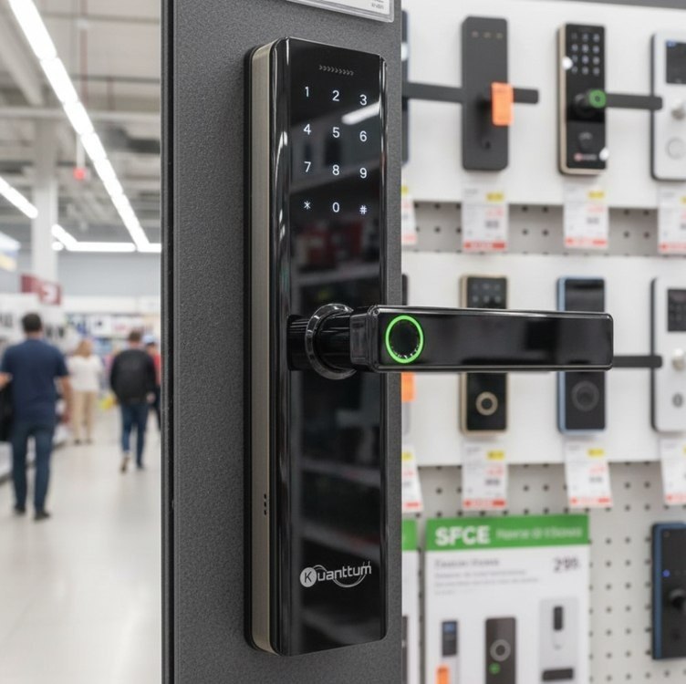Fechadura Eletronica Digital Com Biometria Senha Kuantttum Delta Pro + Frete Grátis