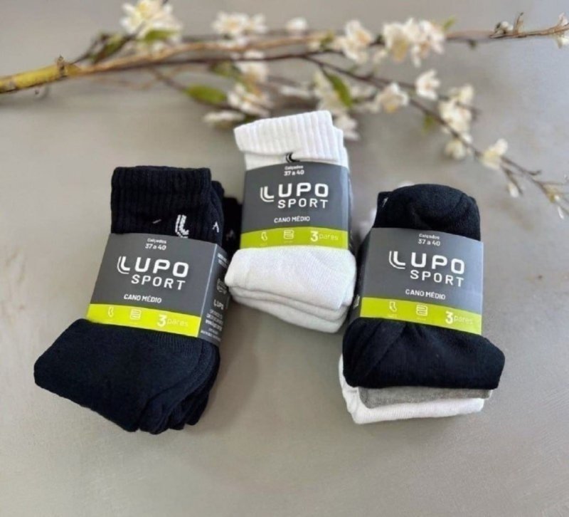 Kit 10 Pares Meias Lupo Masculina Soquete Sapatilha Atacado