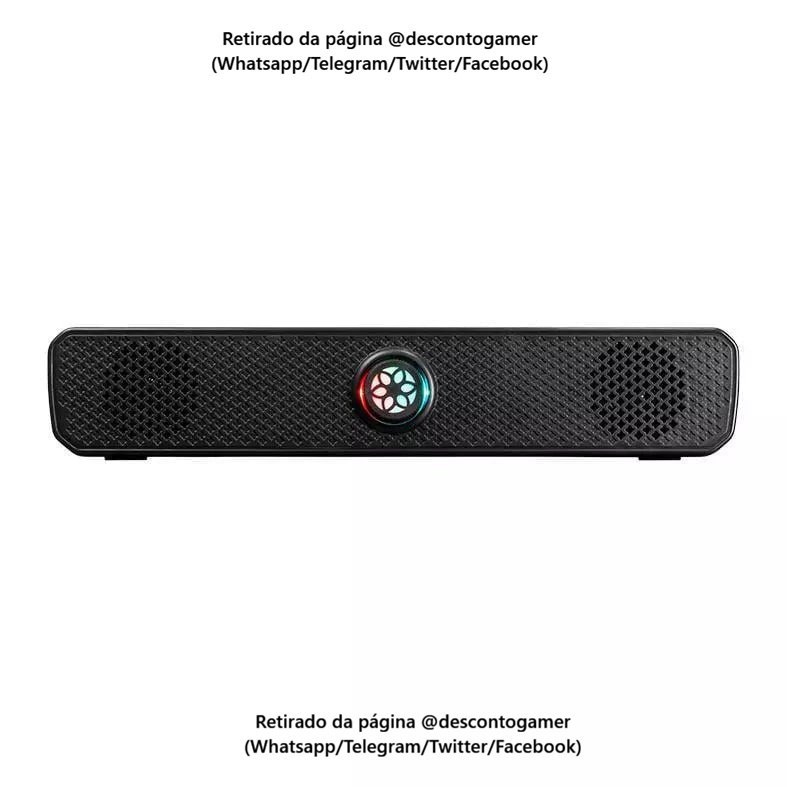 Caixa de Som TGT Voltrix Lite, Rainbow, 2x3W RMS, USB, Preto, TGT-VTX-RB01