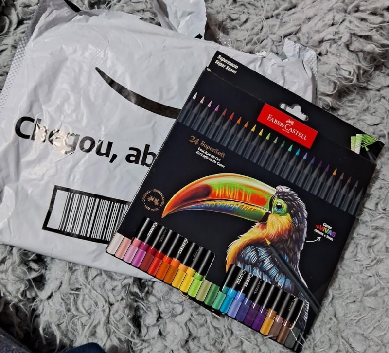 Lápis De Cor Supersoft com 24 Cores - Faber-Castell