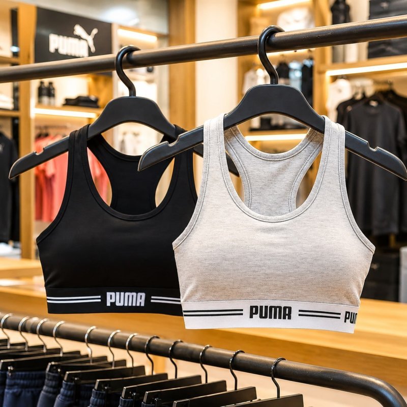 Kit 2 Tops Puma Original Alta Sustentação Sem Bojo Fitness