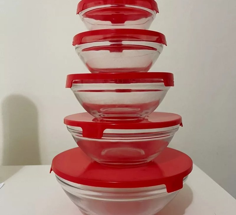 Kit Conjunto De Potes de Vidro Resistente Organizadores De Cozinha Multiuso