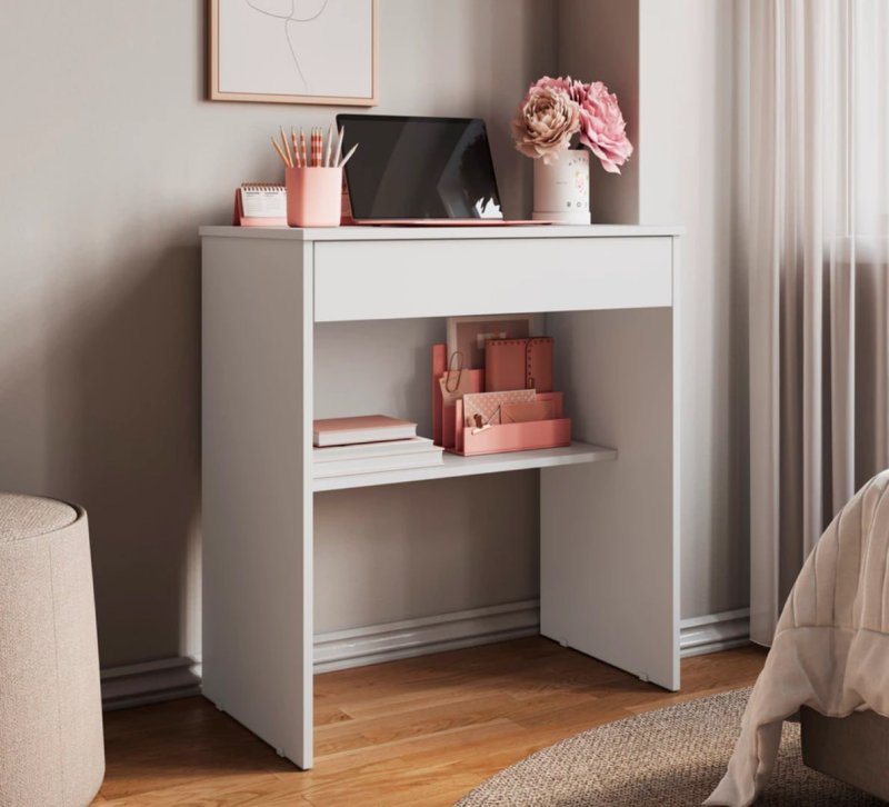 Escrivaninha Com Gaveta Computador Prateleira Quarto Home Office