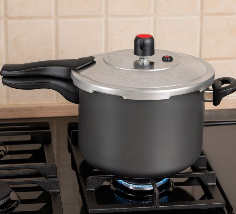 Panela De Pressão 4,5l Teflon Antiaderente Alegrete Cinza