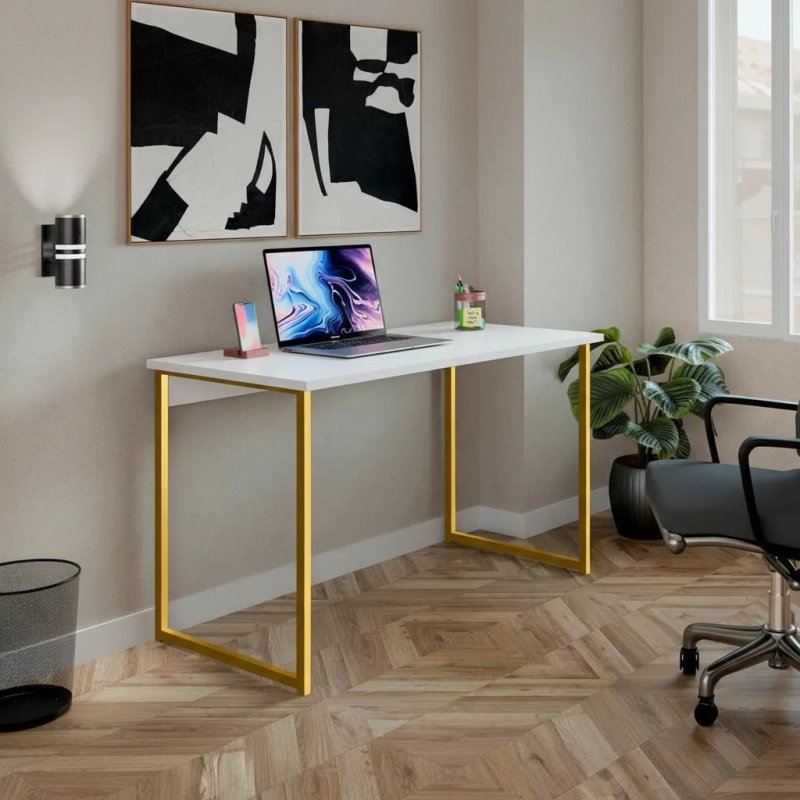 Mesa Home Office Escrivaninha Industrial 110CM