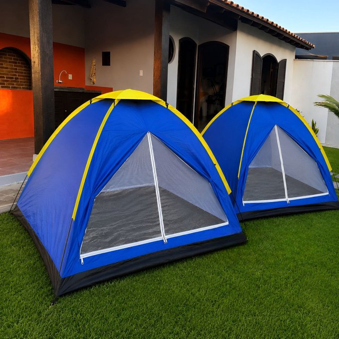 Barraca Camping Iglu para 4 Pessoas Mosquiteiro Poliéster