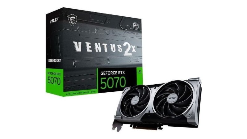 Placa de Vídeo MSI Geforce RTX 5070 12G Ventus 2x OC