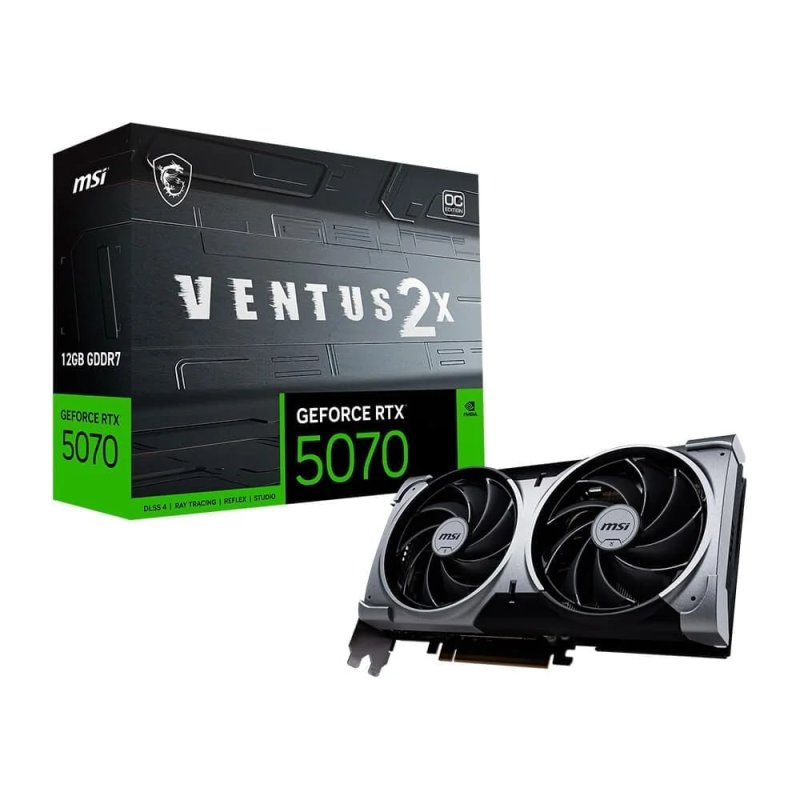 Placa de Vídeo MSI Geforce RTX 5070 12G Ventus 2x OC, 12 GB