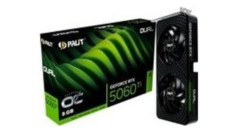 Placa de Vídeo Palit RTX 5060 Ti DUAL OC NVIDIA GeForce, 8GB GDDR7, 128bit, FP4 e DLSS 4