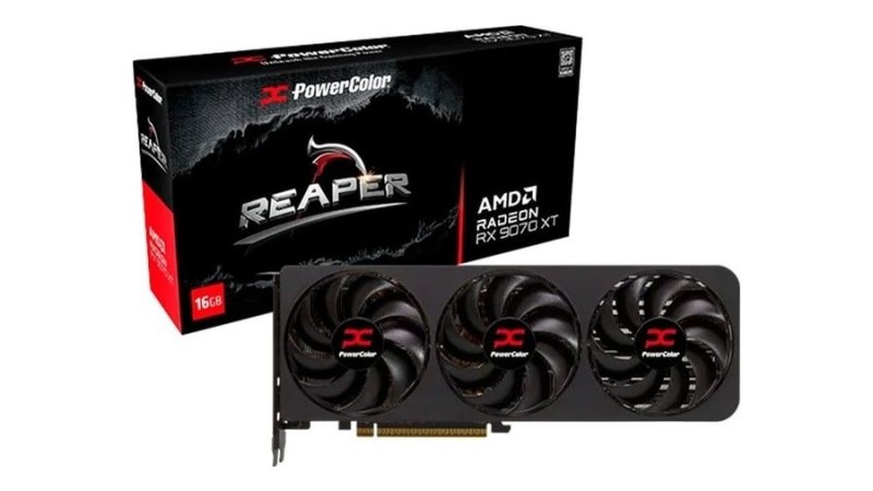 Placa de Vídeo PowerColor Reaper AMD Radeon RX 9070 XT 16GB GDDR6 RX9070XT 16G-A
