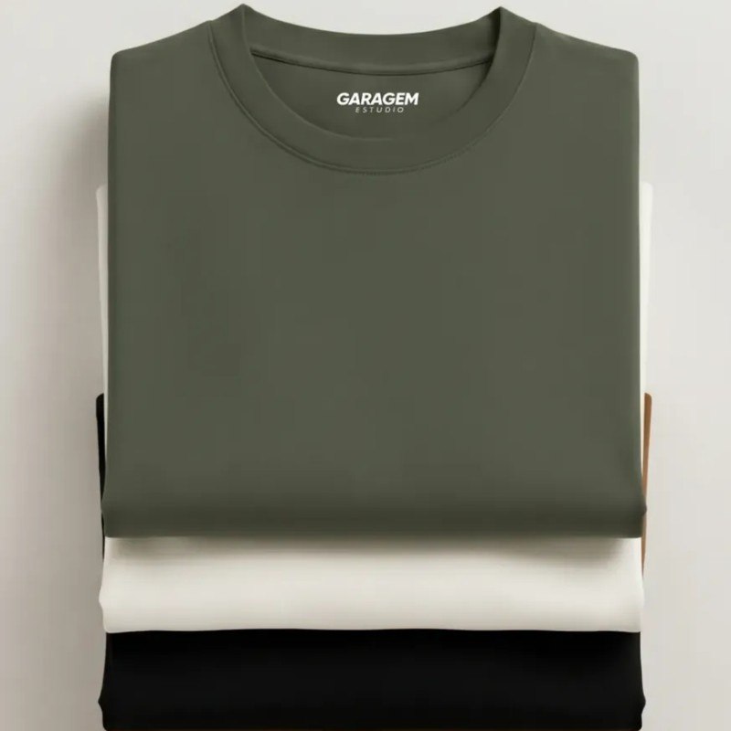 Kit 3 Camiseta Masculina Oversized Gola Larga Street Premium