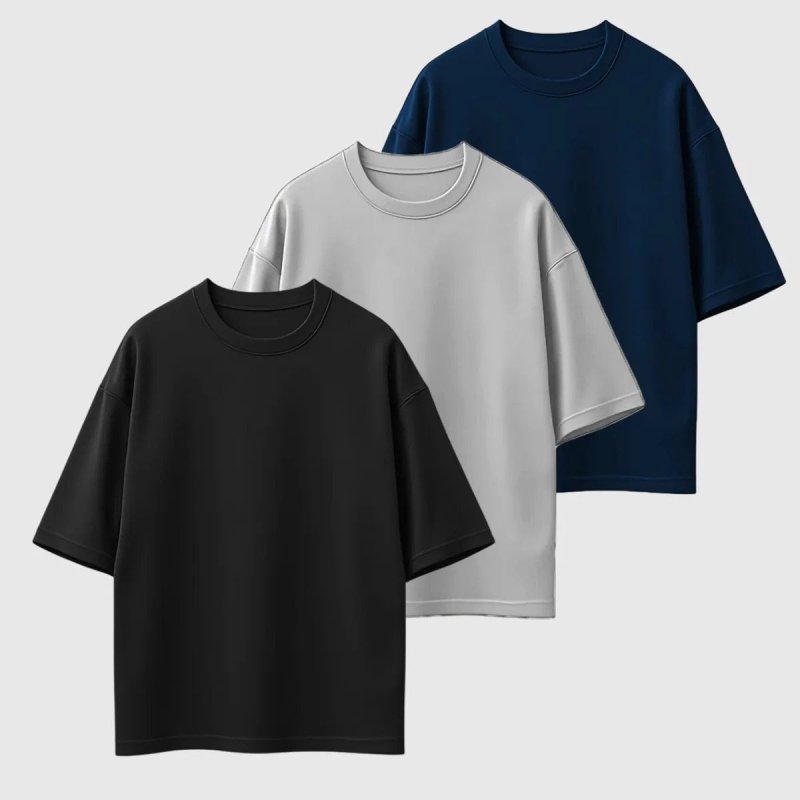 Kit 3x Camisas Oversized Masculino