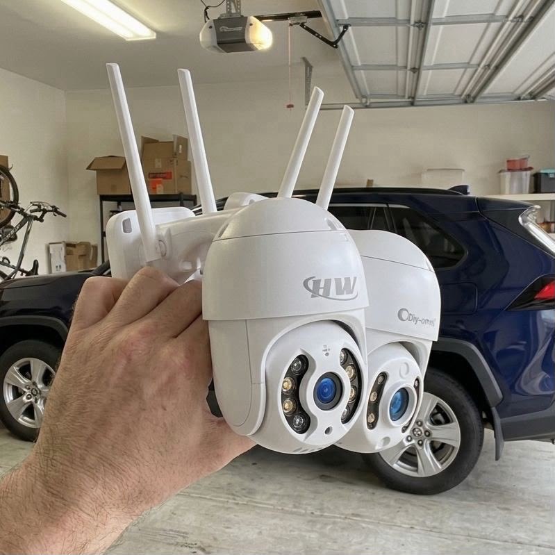 Kit 2 Câmeras de Segurança IP WiFi iCSee Infravermelho Prova D'Água HW