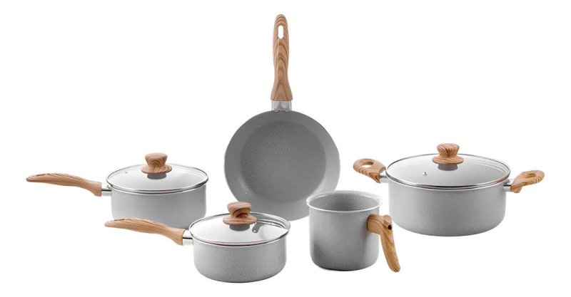 Conjunto Brinox Ceramic Life Easy com 5 Panelas