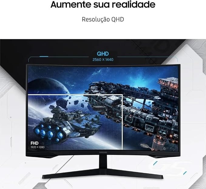 Monitor Gamer Samsung Odyssey G5 27" QHD, 165 Hz, 1 ms