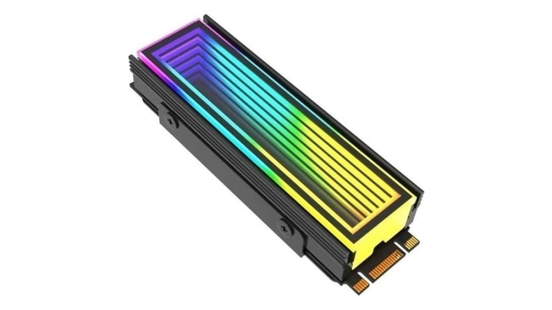 Dissipador SSD M.2 2280 NVME Delta-CN510 ARGB 5v 3 Pinos Aura Sync