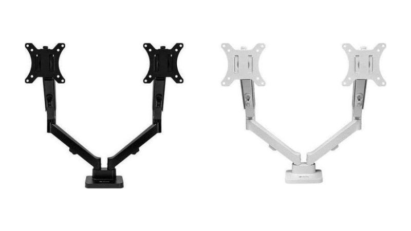 Suporte Articulado Pistão a Gás p/ 2 Monitores Zinnia Nimbo 210, 13” a 32”