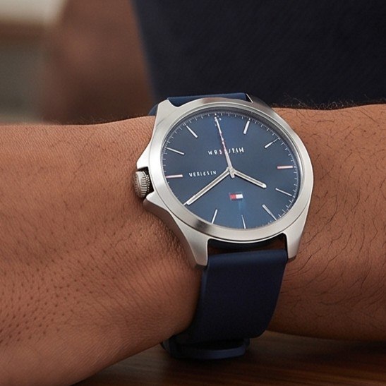 Relógio Tommy Hilfiger Norris Masculino Couro Azul - 1710666