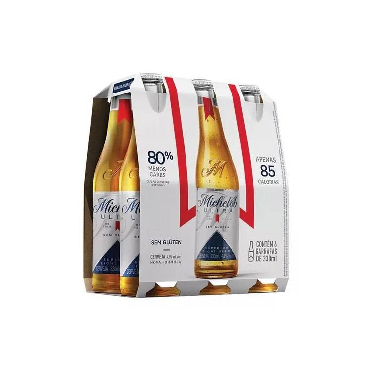 Cerveja Michelob Ultra Long Neck 330ml Pack Com 6 Unidades