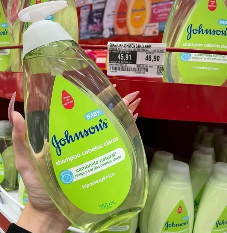 Johnson's Baby Shampoo Para Bebê Para Cabelos Claros 750ml