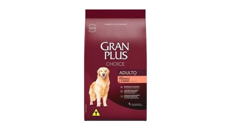 Ração GranPlus Choice Cães Adultos Frango e Carne 15 kg