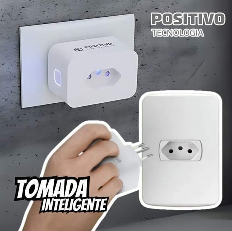 Smart Plug Wi-Fi 10A/1000W, Positivo Casa Inteligente