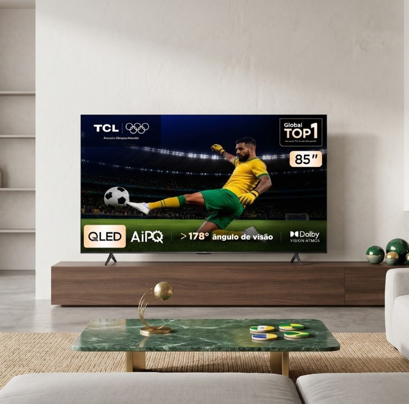 Smart TV TCL 85 Polegadas QLED 4K P7K Google TV