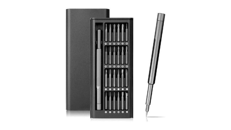 Jogo Kit Ferramenta De Precisão Com Chave Magnética 24 Peças Para Reparos Em Celular PC Notebook Óculos